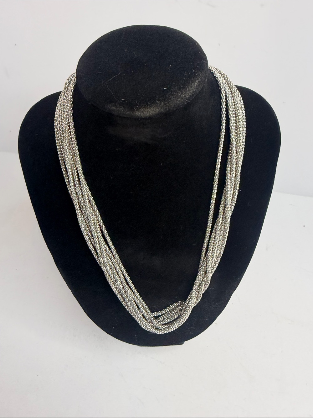 Vince Camuto 2-Tone Silver & Gold Ornate Clasp 7-Strand Necklace - 37"